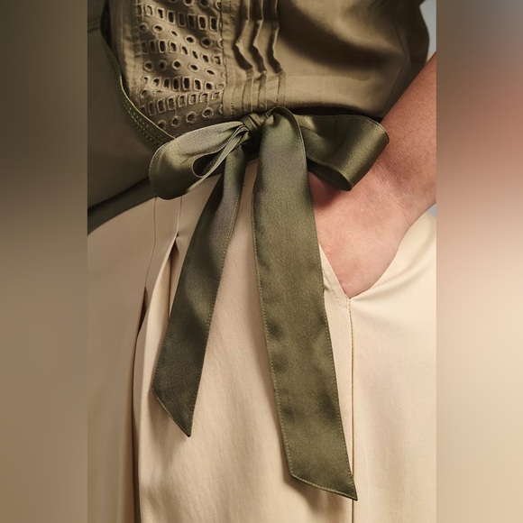 Anthropologie Tiny Tatiana Wrap Top Green • 1X - Picture 4 of 9